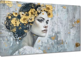Vászonkép 120x80 Lány arany koszorúval