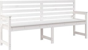 vidaXL fehér tömör fenyőfa kerti pad 203,5 x 48 x 91,5 cm