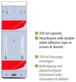 Ezüstszínű fali műanyag szappanadagoló 0.32 l Istres – Wenko