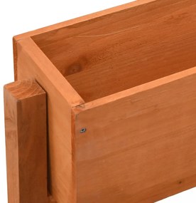 narancssárga tömör fenyőfa összecsukható kerti ültetőláda 60x14x75 cm