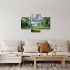 Kép - Zöld táj (90x60 cm)