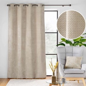 Bézs mikroflanel függöny 140x240 cm Flanela – douceur d'intérieur