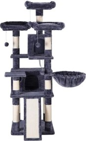 Feandrea XXL macskafa, 168 cm-es macskatorony, antracit szürke