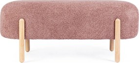 Terrakotta színű buklé párnázott pad Dayla – Bizzotto