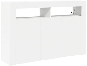 Fehér Oldalszekrény Fehér Mérnöki fa 116 x 30 x 75 cm Modern