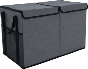 Összecsukható tároló doboz, szürke/fekete, DETER