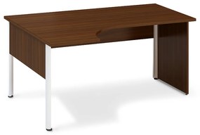 ProOffice A ergonomikus asztal 180 x 120 cm, bal, dió