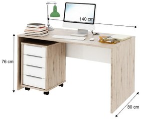 PC asztal san remo/fehér, RIOMA TIP 11