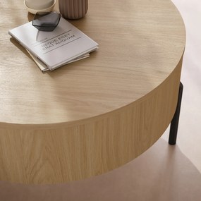 Mazzoni FRIDA Oasis Tölgy – MODERN DOHÁNYZÓASZTAL FELHAJTHATÓ LAPPAL ÉS TÁROLÓVAL