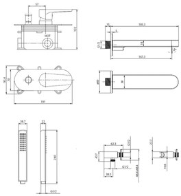 Cersanit S952-040 - MODUO fürdőkád szett falba építhető csappal, króm