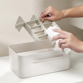 Bézs műanyag fürdőszobai rendszerező kozmetikumokhoz Viva – Joseph Joseph