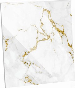 Szellőzőrács 15x15 Dekoratív Üvegpanel Márvány Fehér-arany