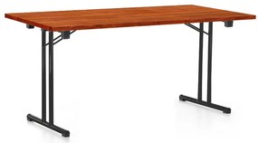 Összecsukható asztal 160 x 80 cm, fekete lábak, cseresznye