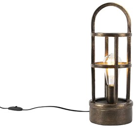 Art Deco asztali lámpa bronz 41 cm - Kevie
