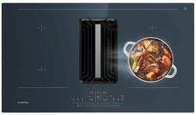 Klarstein AirJet 90 Down Air System, indukciós tűzhely + DownAir-páraelszívó,10000 W, 750 m³/h, Boost