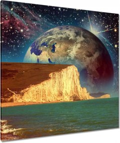 Vászonkép 90x90 Bolygó a tengeri sziklán túl
