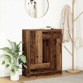 antik fa komód fiókokkal és ajtókkal 73x31x90 cm