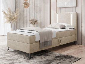Egyszemélyes ágy 80 cm Hebara 1 (bézs) (ágyráccsal és matraccal) (tárolóhellyel) (J). 1103566