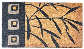 Bambusz mintás, barna kókusz lábtörlő 45x75 cm