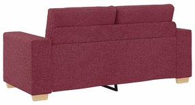 borvörös szövet loveseat kanapé 140 cm