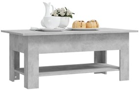 Betonszürke szerelt fa dohányzóasztal 102 x 55 x 42 cm