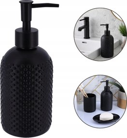 Fürdőszobai Folyékony Szappan Adagoló Üveg Gél 410ML Fekete Elegáns
