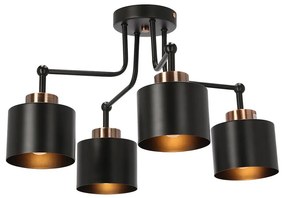 Csillár OLENA 4xE27/60W/230V fekete