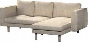 Norsborg 3 személyes kanapé huzat Ikea sezlonnal bézs-ecru