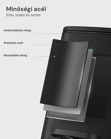 NORD fürdőszobai szemetes, 6 l, fekete SongmicsHome
