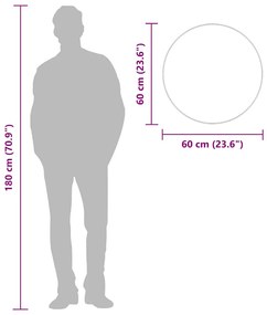 arany falitükör Ø 60 cm Kerek