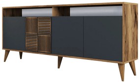 Konzolasztal Milan - Walnut, Anthracite