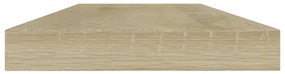 4 db sonoma tölgy színű szerelt fa könyvespolc 40 x 10 x 1,5 cm