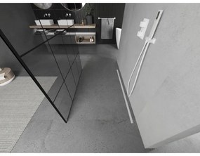 Mexen, Mexen Kioto zuhanykabin fala 150 x 200 cm, átlátszó/fekete minta 8 mm, fehér - 800-150-002-20-77