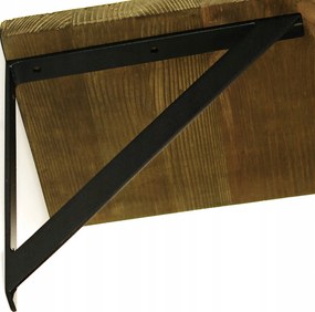 konzol 20 cm polctartó loft polctartó matt fekete 200 mm