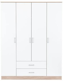 Miami gardróbszekrény 160x205 cm fehér-sonoma tölgy