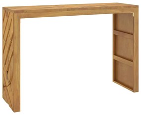 konzolasztal 110x35x75 cm tömör fa teakfa