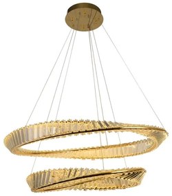 LED állítható fényerejű csillár kábellel LED/90W/230V 3000-6500K arany/króm + DO