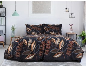B.E.S. Petrovice Flanel ágynemű Noční listí(Éjszakai levelek), 140 x 200 cm, 70 x 90 cm