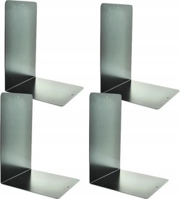 4 db-os fém könyvtámasz szett, 170 mm magas, grafit