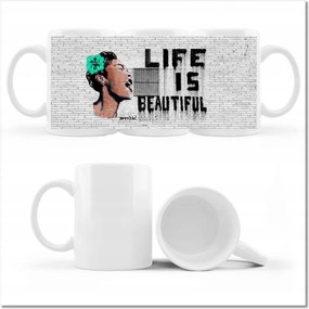 Fotó bögre Banksy Life is beautiful