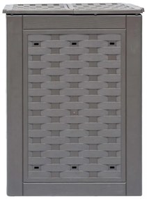 3 db barna műanyag rattan kerti komposztáló 60x60x83 cm 900 L