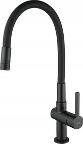 Konyhai Csaptelep Flexibilis Kifolyócsővel Fekete 2 Funkciós Laveo
