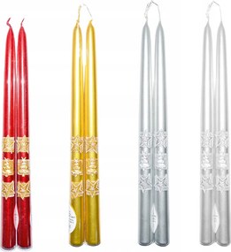 Karácsonyi kúpgyertya hagyományos paraffin natúr 29cm 10db