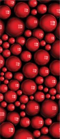 Fotótapéta Piros gömbök Sima fénymező és árnyékok 91x211 +ragasztó