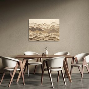 Üveg kép - 3D hegyvonalak (70x50 cm)