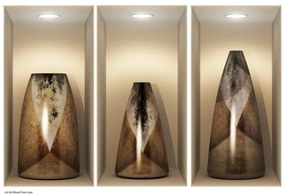 Wooden Vases 3D hatású 3 db-os falmatrica szett - Ambiance