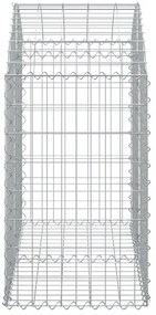 íves horganyzott vas gabion kosár 100x50x80/100 cm