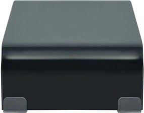 Fekete üveg TV/monitor állvány 40x25x11 cm