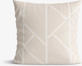 Goldea pamut párnahuzat - geometriai vonalak lattén 50 x 60 cm