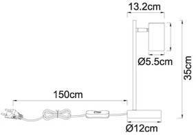 Globo 57911TSA - ROBBY asztali lámpa 1xGU10/5W/230V
